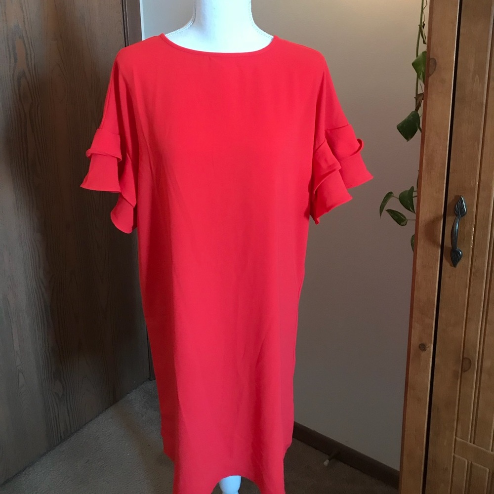 Short sleeve, loose fitting dress